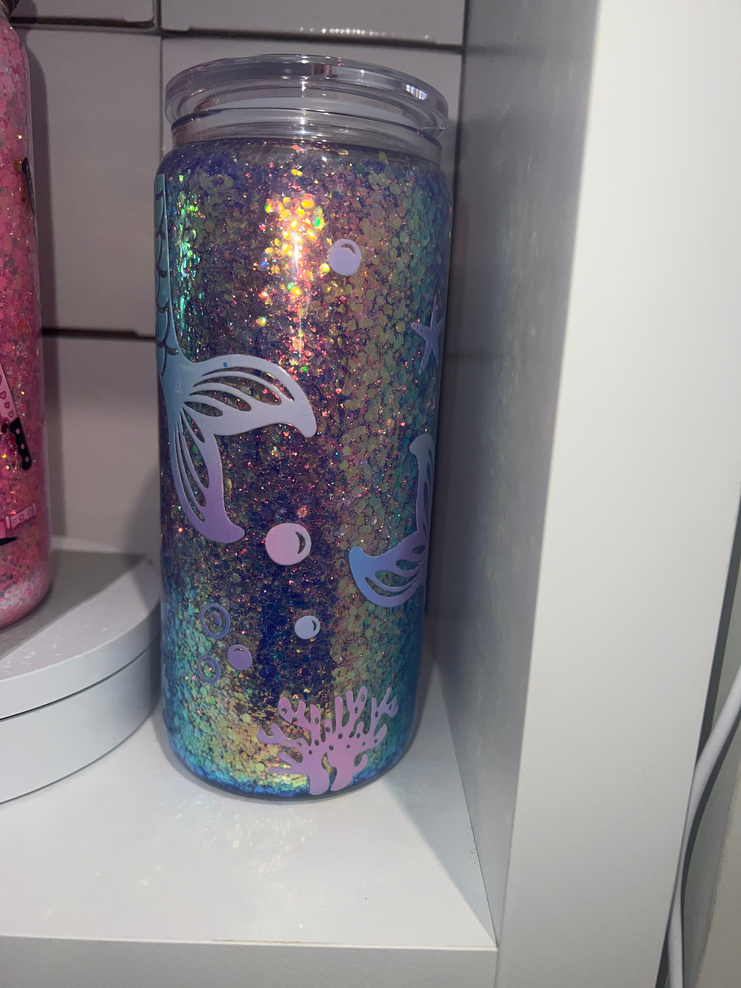 Mermaid 20oz Glass Premade!